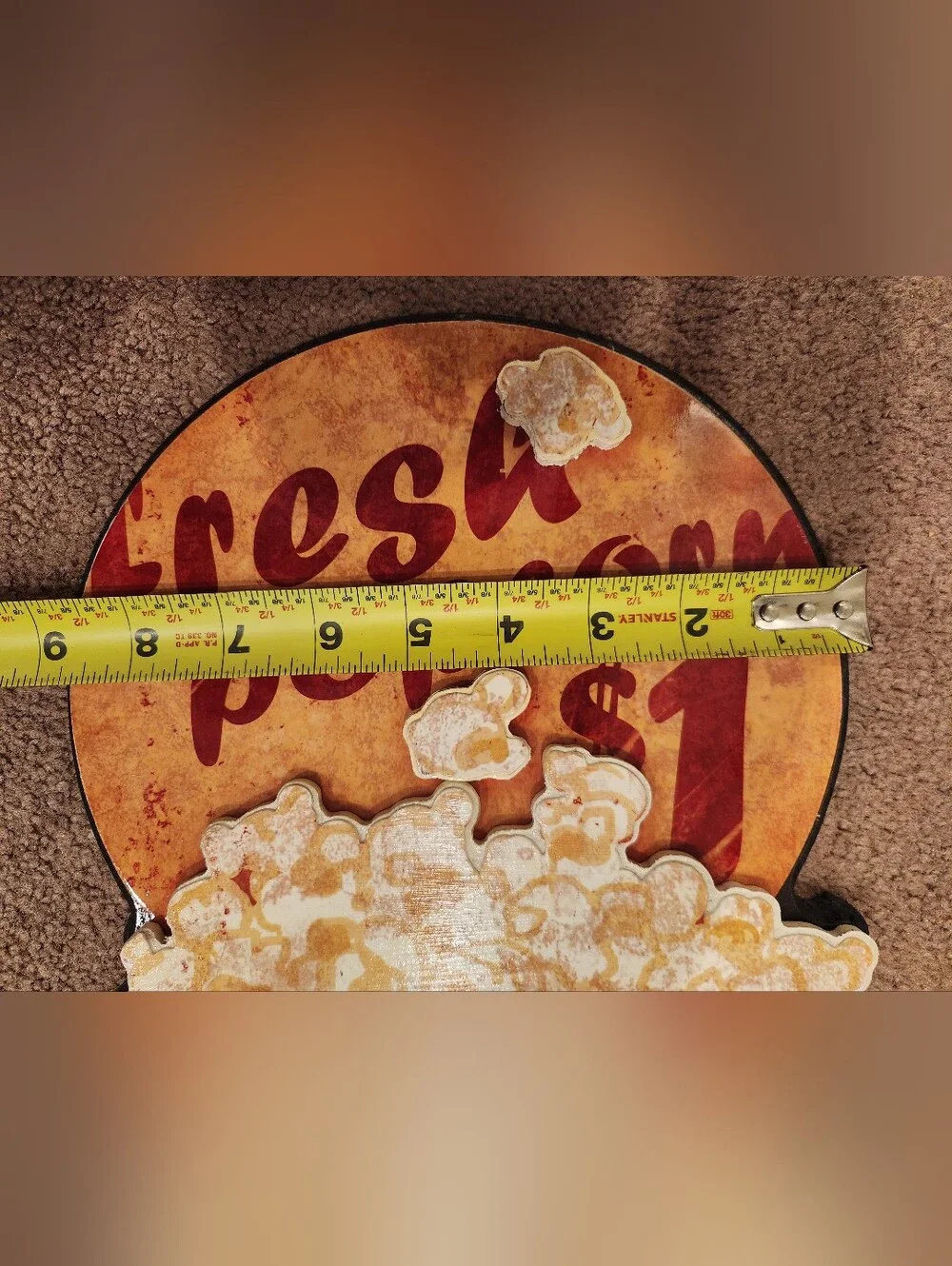 Vintage-Style Red & Cream Popcorn and Soft Drink Wood Wall Signs - Set of 2